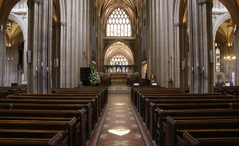 Inside St Mary Redcliffe church